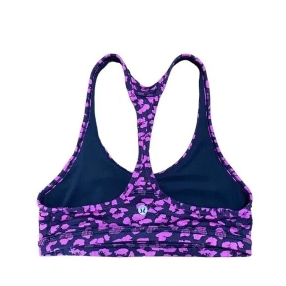 Lululemon Free to Be Purple Cheetah Print Sports Bra - Picture 3 of 7